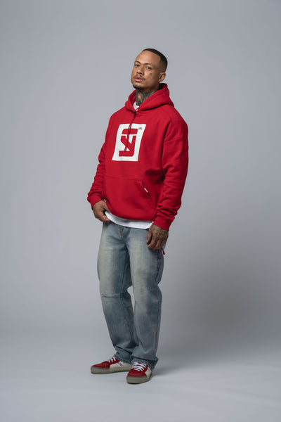 EDT. Oversize Hoodie red