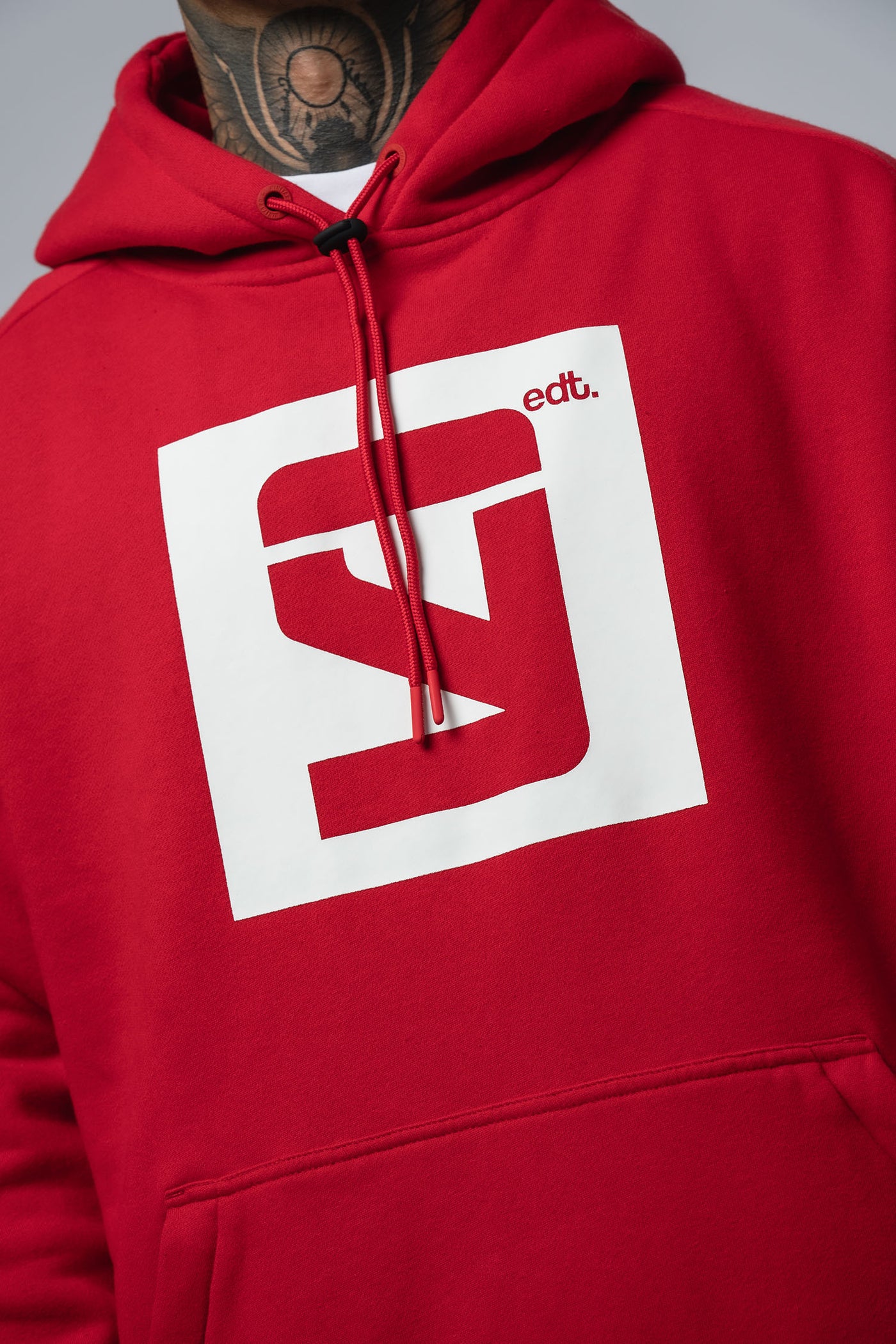 EDT. Oversize Hoodie red