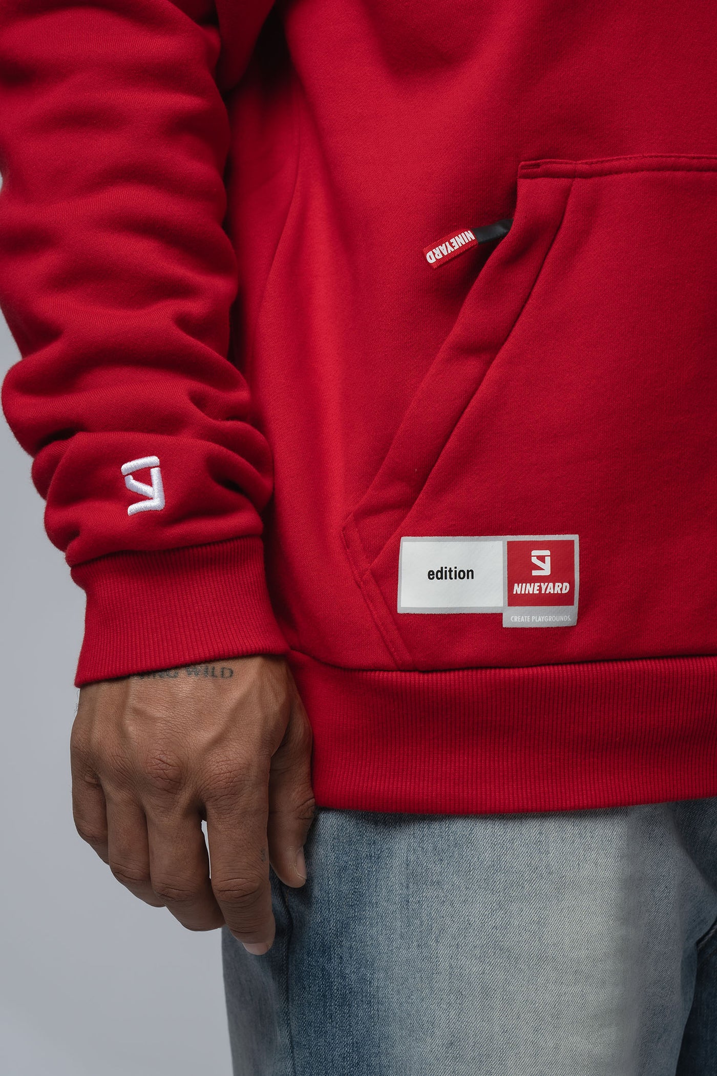 EDT. Oversize Hoodie red