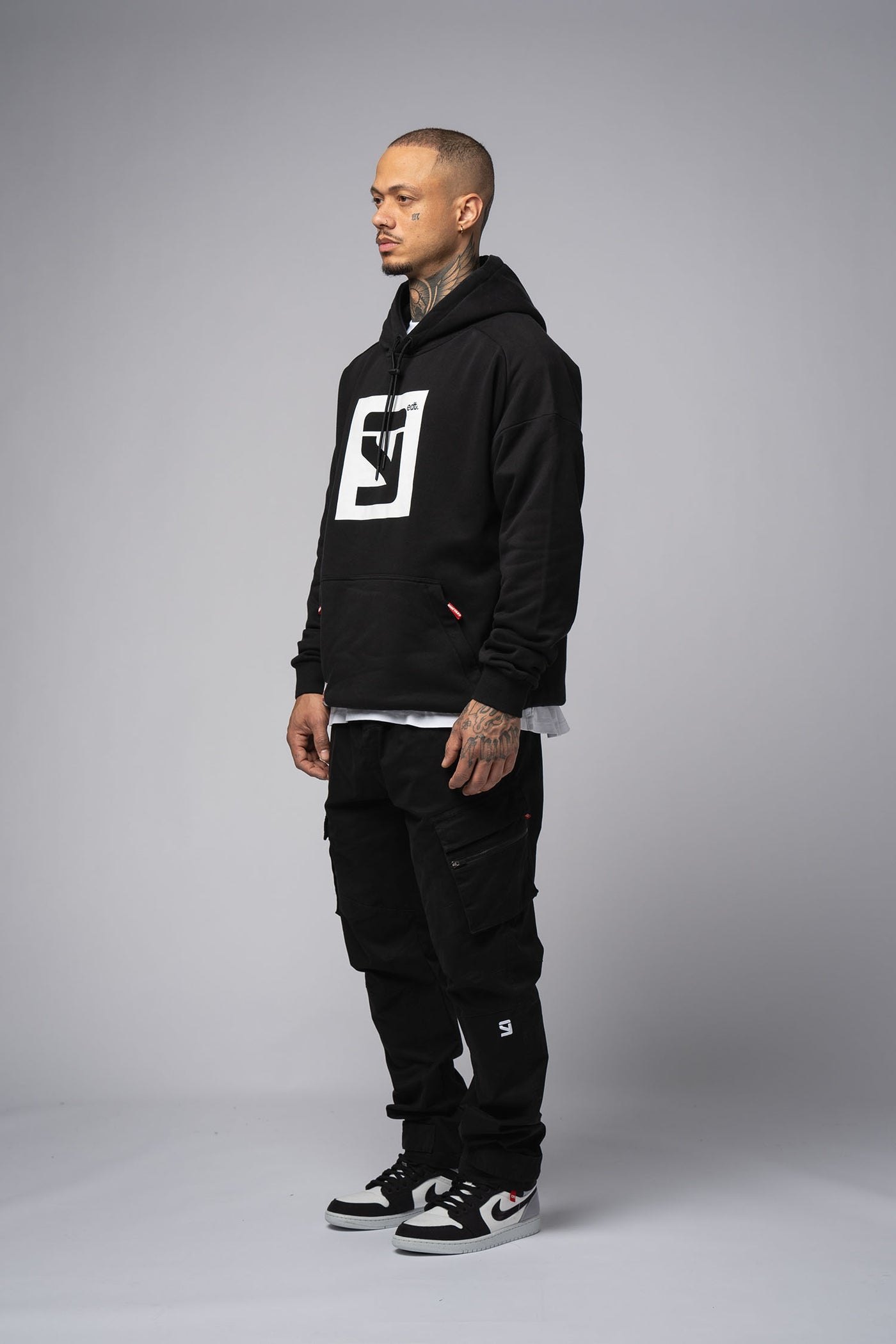 EDT. Oversize Hoodie black