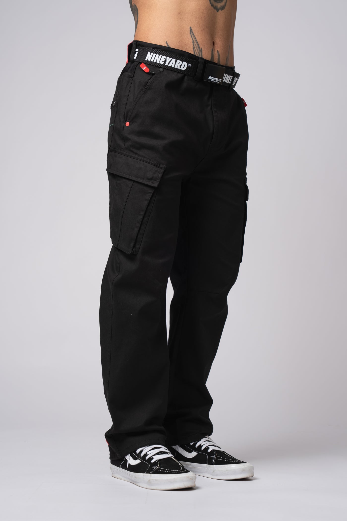 Race Wide Cargo Pants black