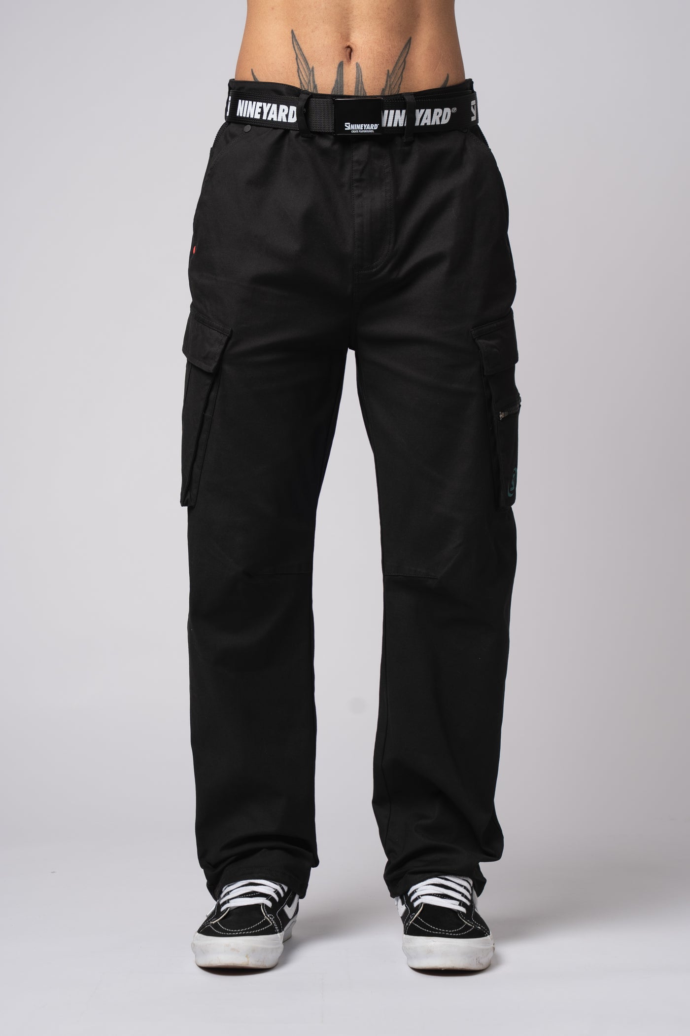 Race Wide Cargo Pants black
