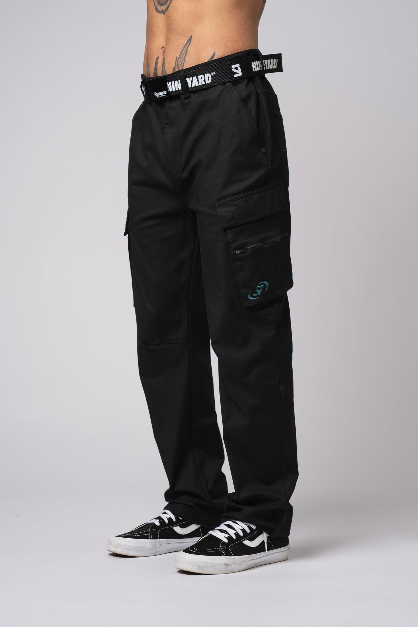 Race Wide Cargo Pants black