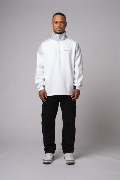 Race Half Zip Sweat Jacket white