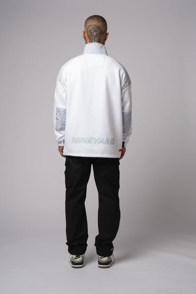 Race Half Zip Sweat Jacket white
