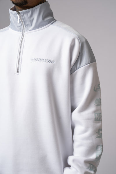 Race Half Zip Sweat Jacket white