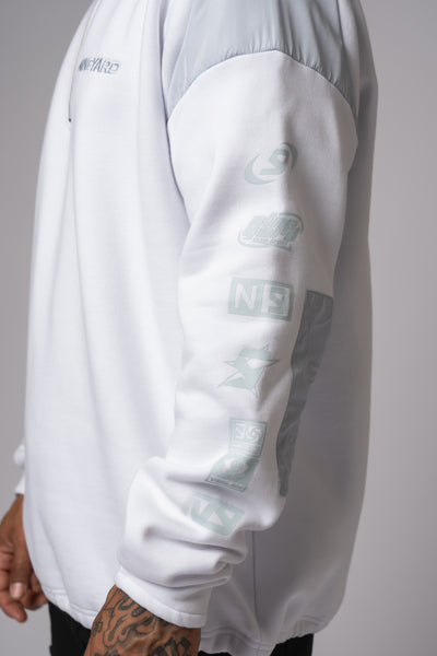 Race Half Zip Sweat Jacket white