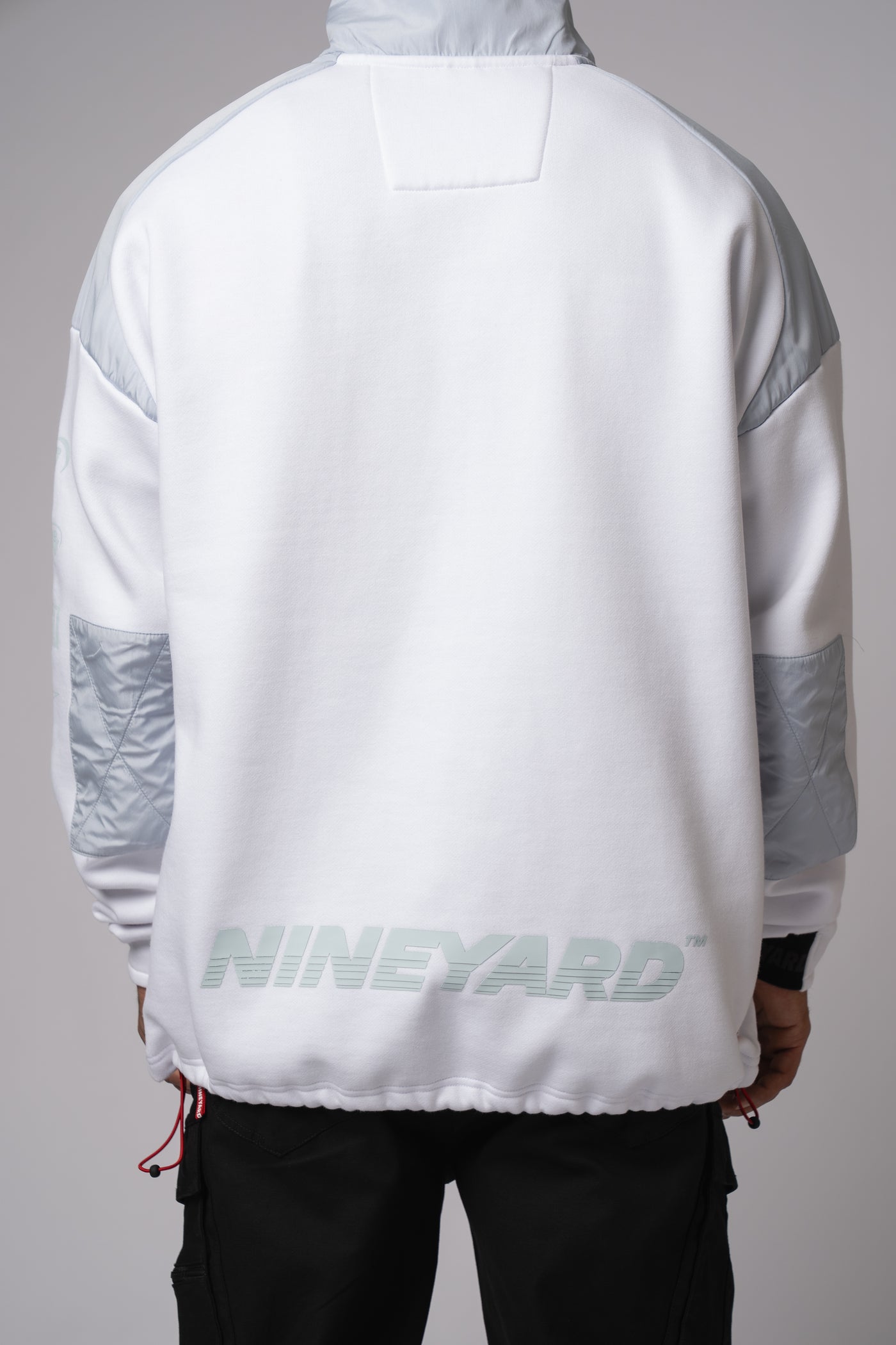 Race Half Zip Sweat Jacket white