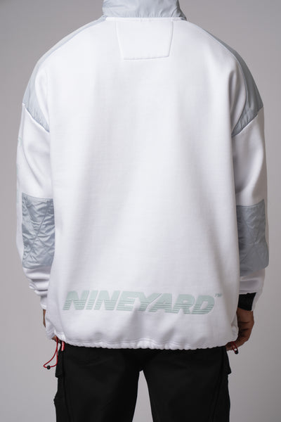 Race Half Zip Sweat Jacket white