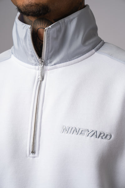 Race Half Zip Sweat Jacket white