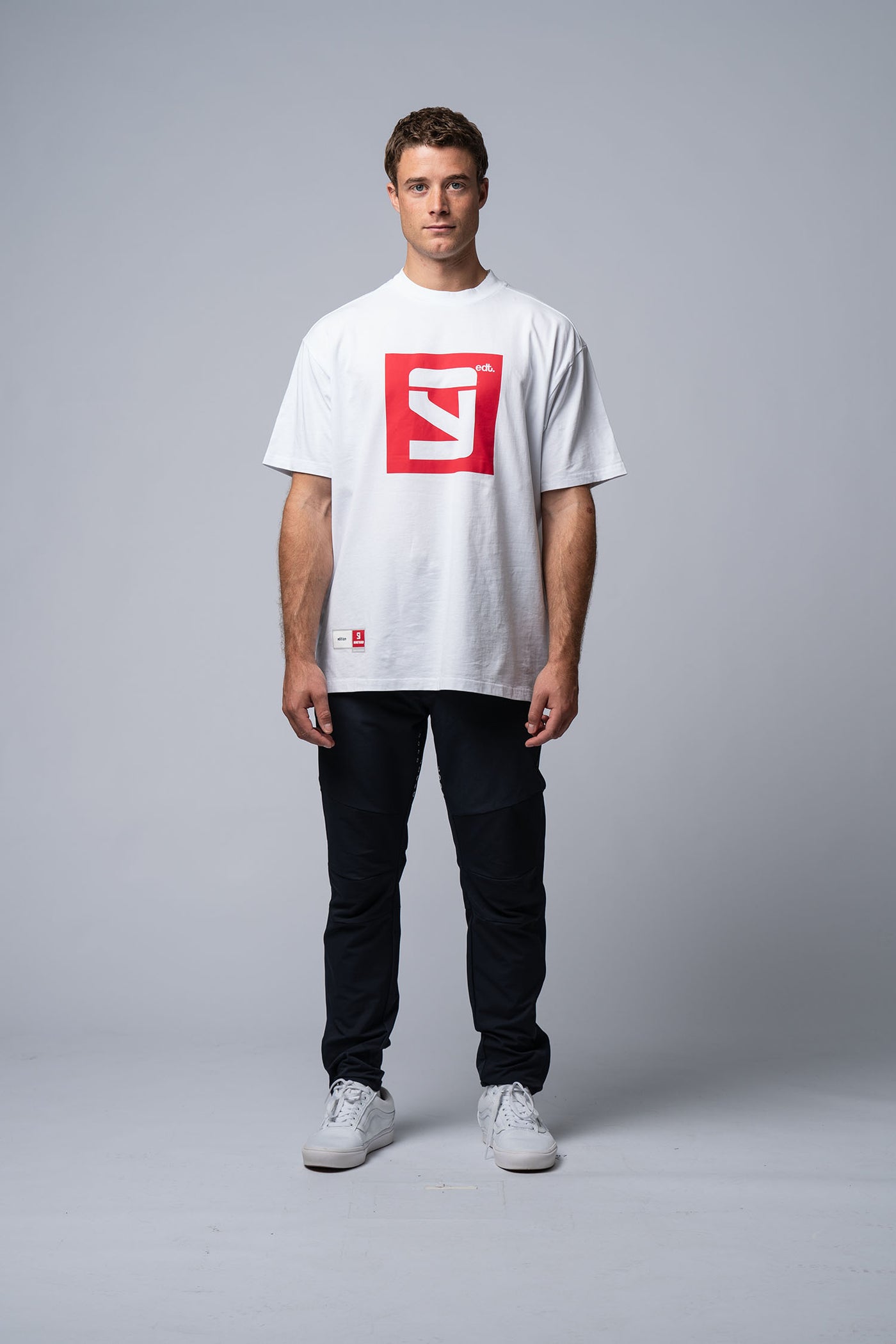 EDT. Oversize T-Shirt white/red