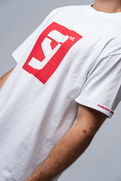 EDT. Oversize T-Shirt white/red