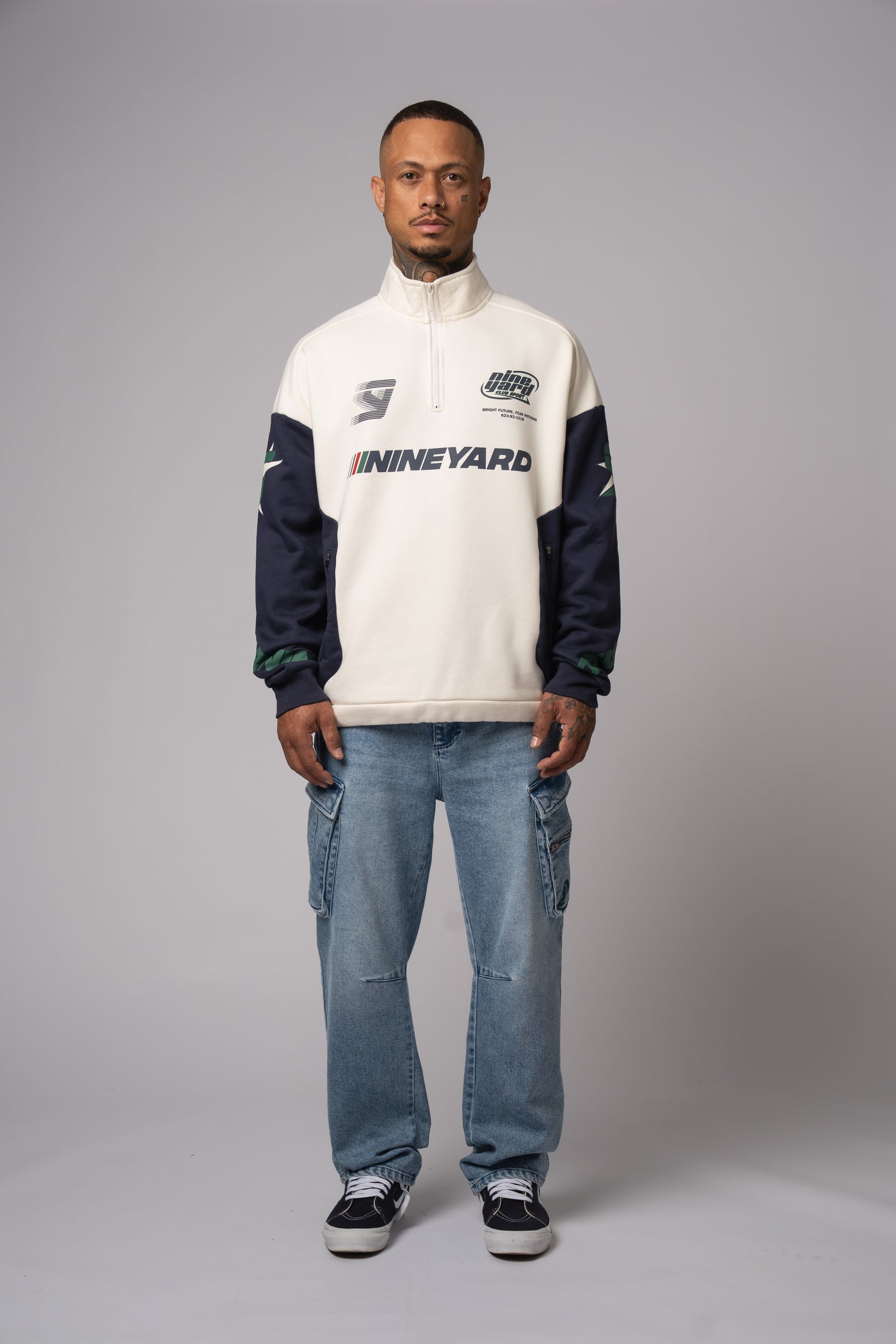 Race Half Zip Sweater bone