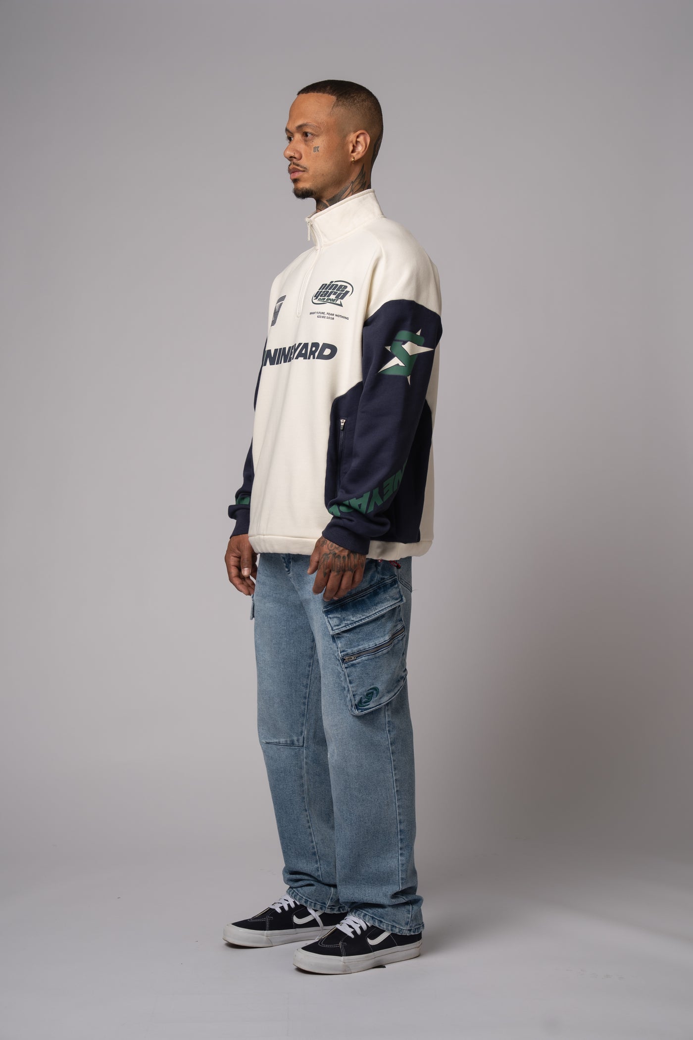 Race Half Zip Sweater bone