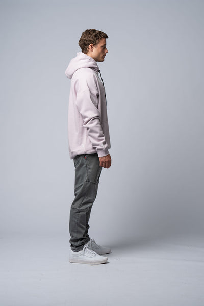 Oversize Race Hoodie used rose/white