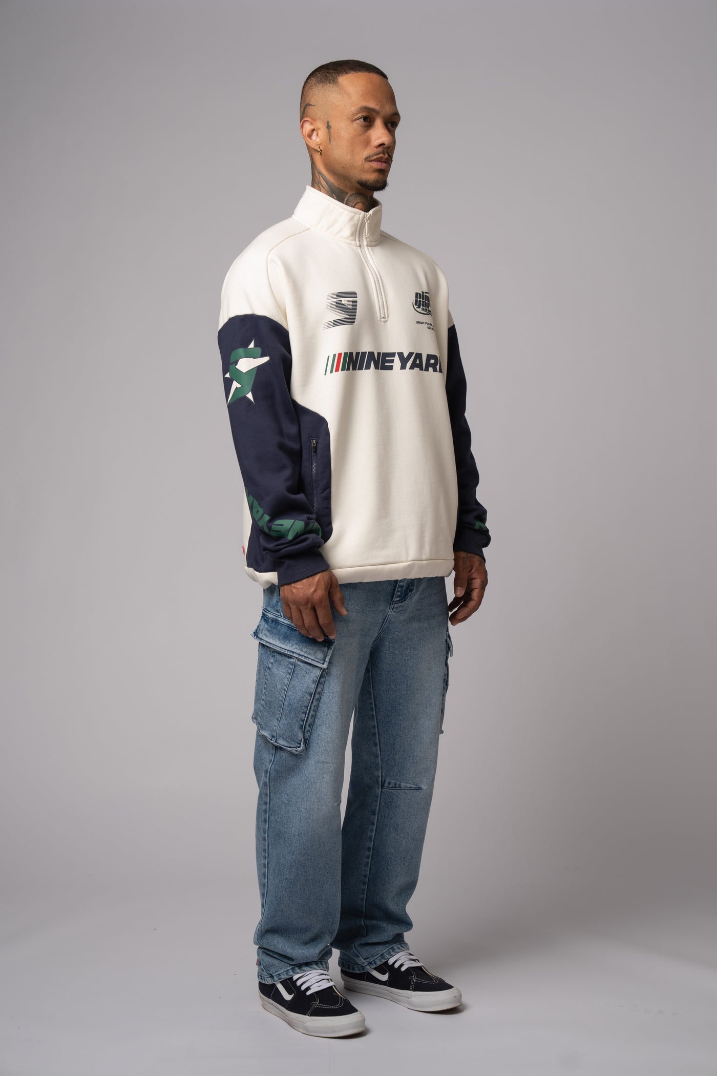 Race Half Zip Sweater bone