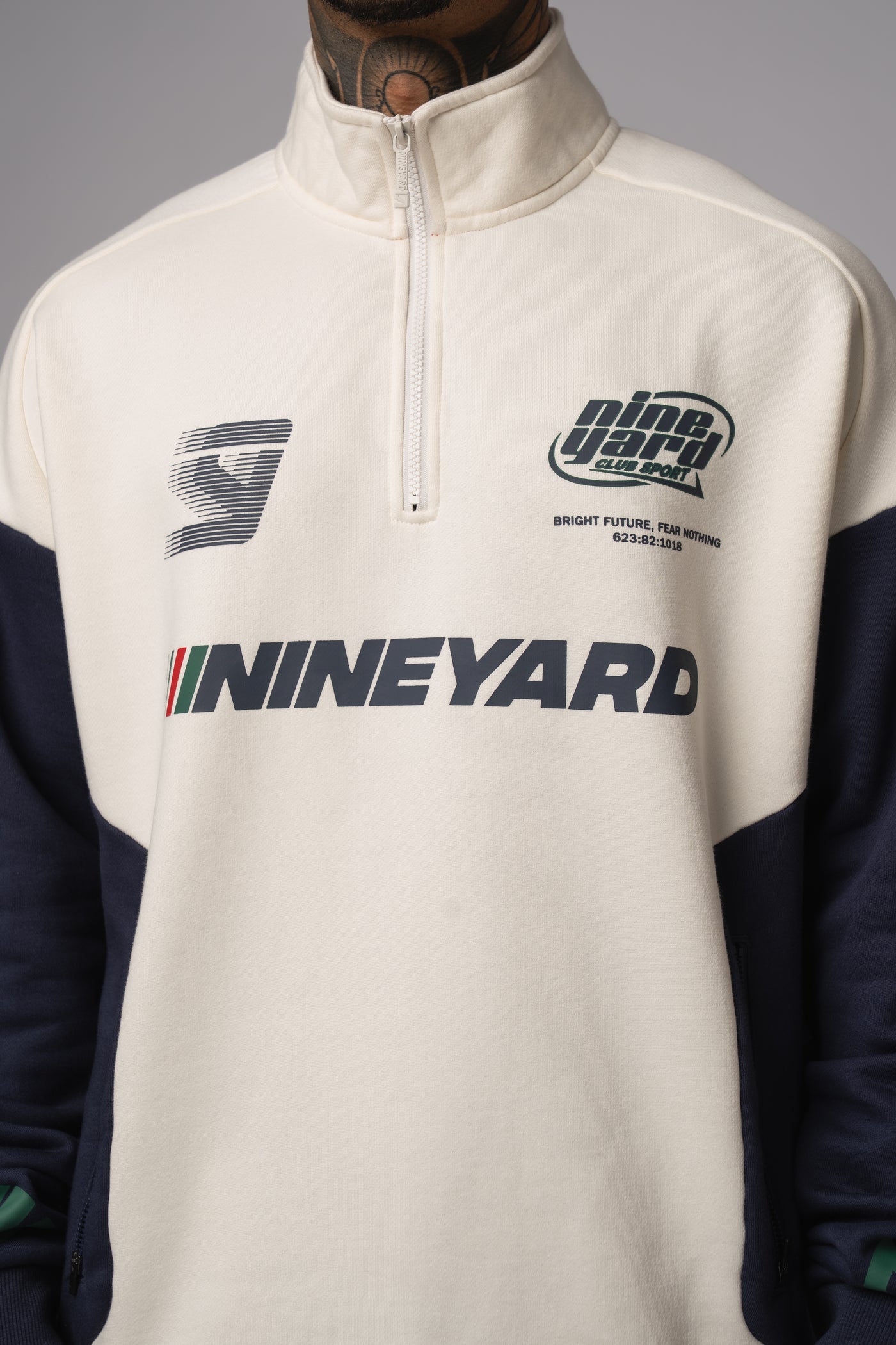 Race Half Zip Sweater bone
