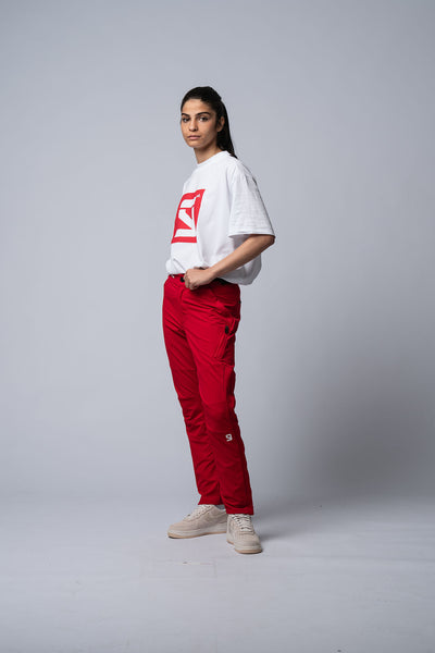 RAW Riding Pants Red- WITH LOGO