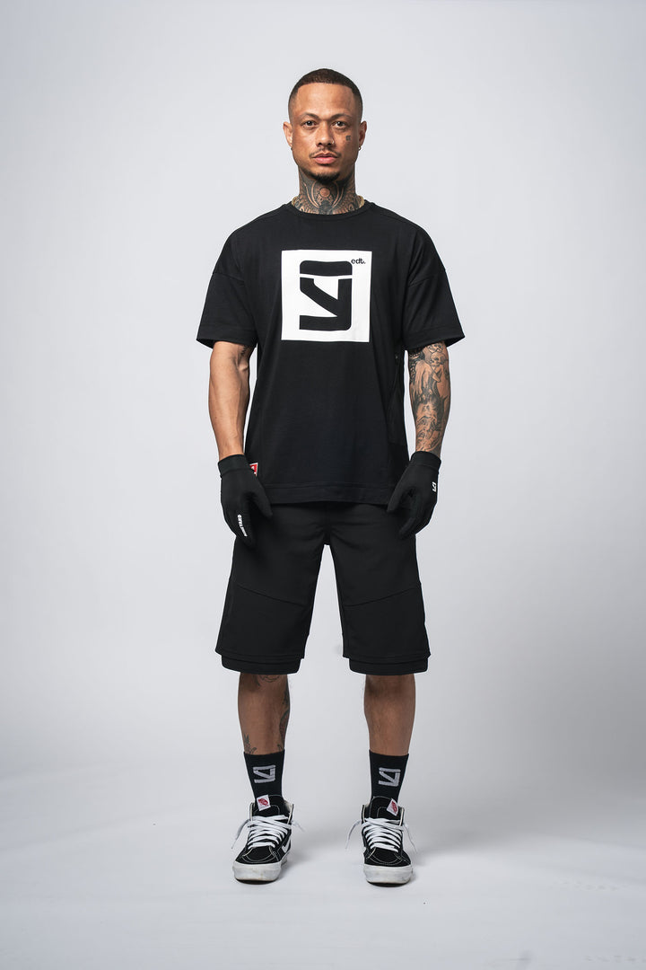 THUNDER STRIPES ADJUSTABLE SHORT L ブラック CORE. TEK RIDING SHORTS black – NINEYARD