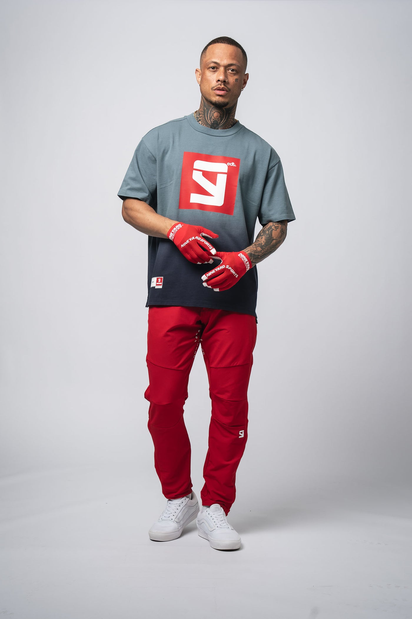 EDT. Oversize T-Shirt navy fade