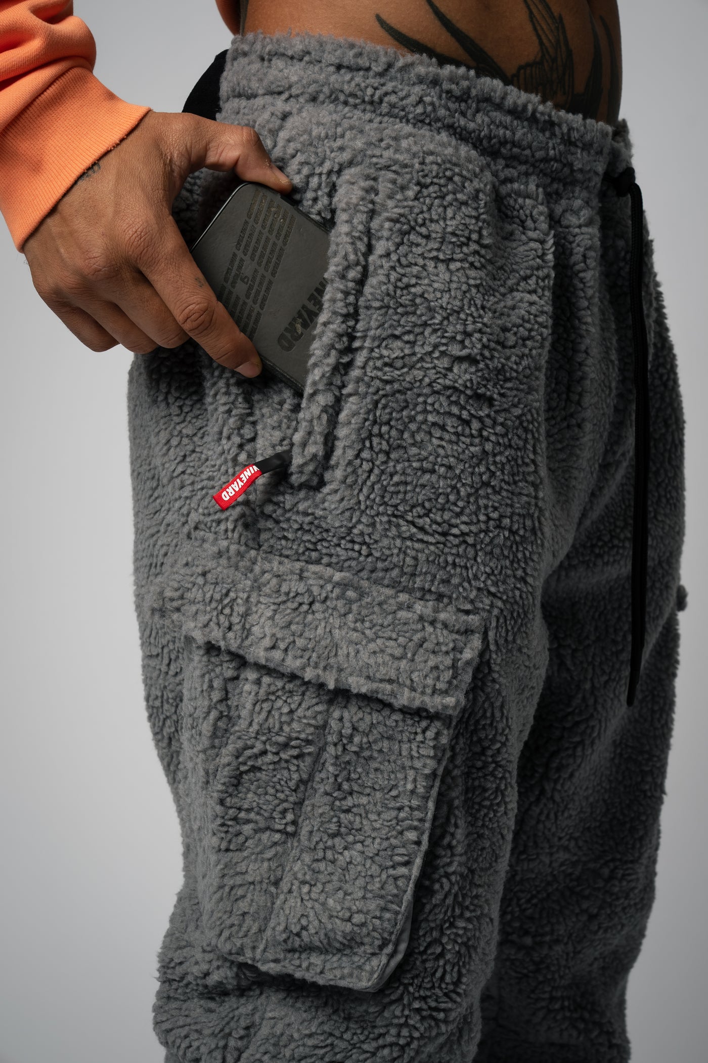 Sherpa Fleece Cargo Sweatpants