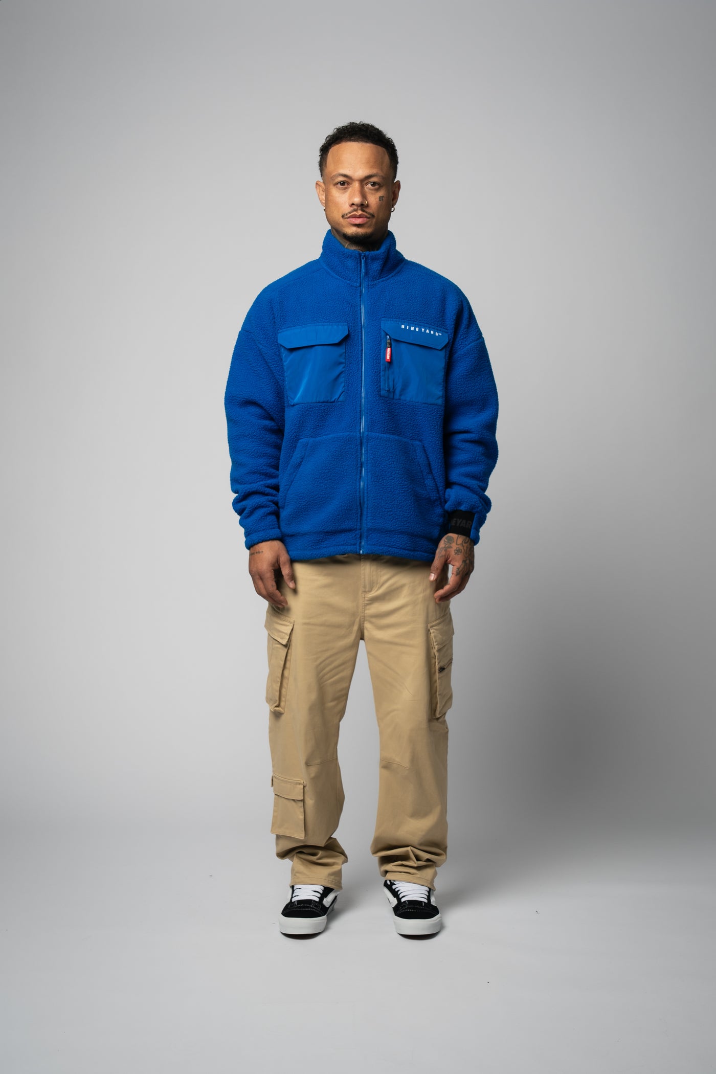 Sherpa Fleece Oversize Full Zip Jacket
