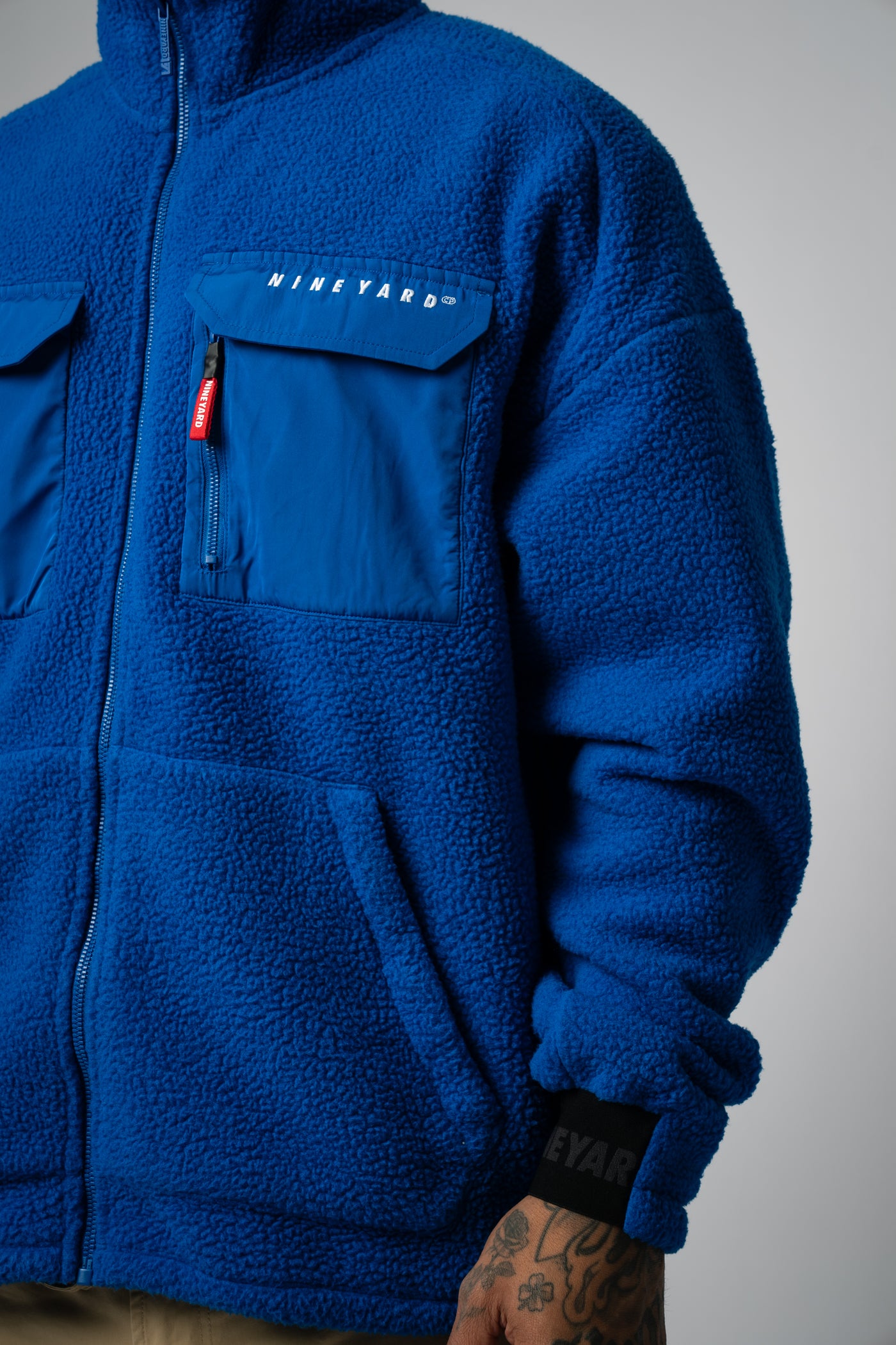 Sherpa Fleece Oversize Full Zip Jacket