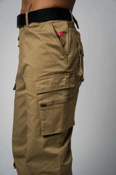 Desert Wide Cargo Pants dark sand