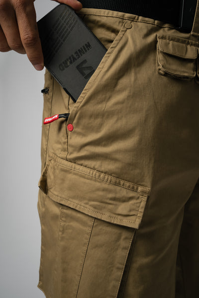 Desert Wide Cargo Pants dark sand