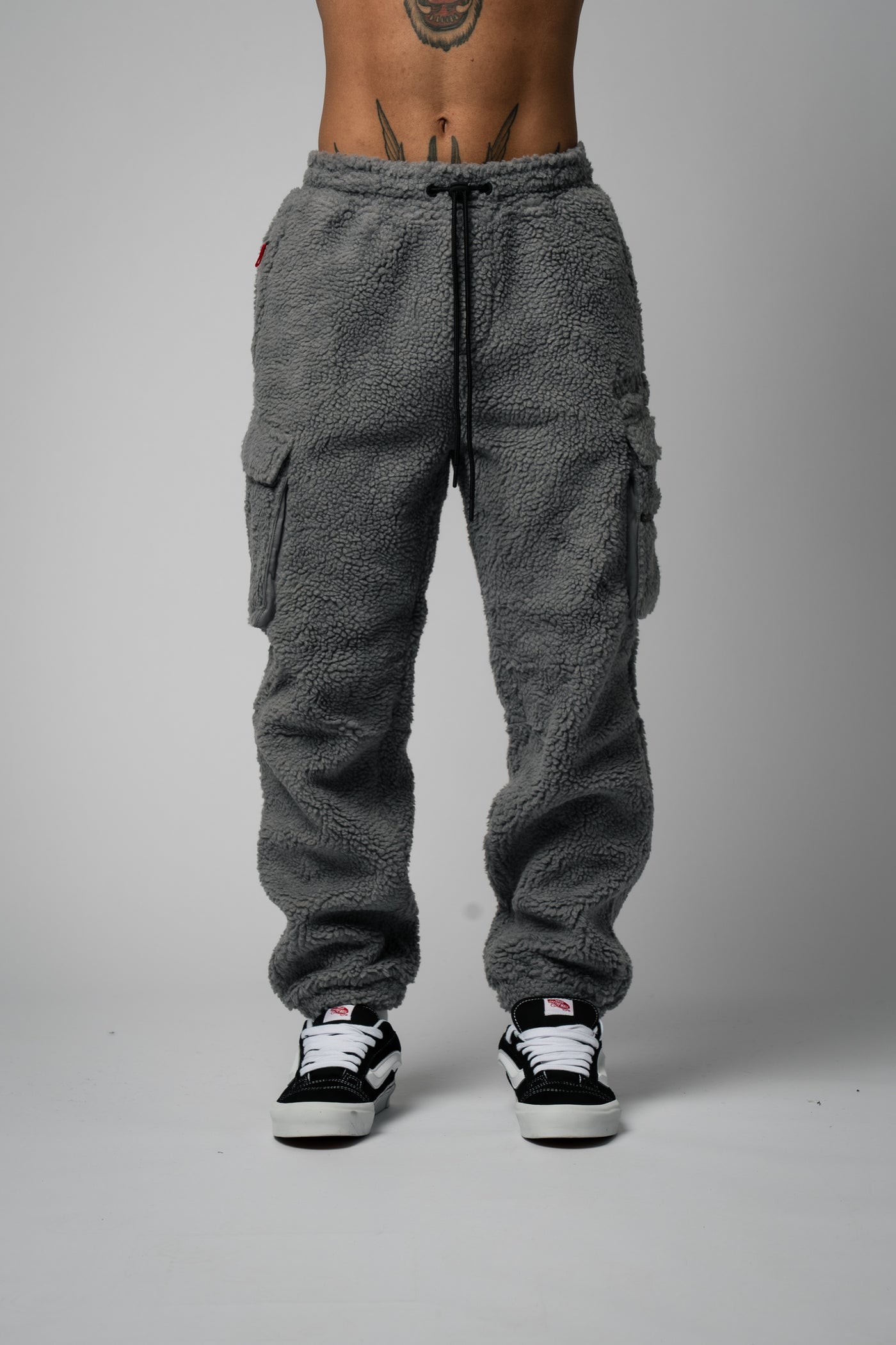 Sherpa Fleece Cargo Sweatpants