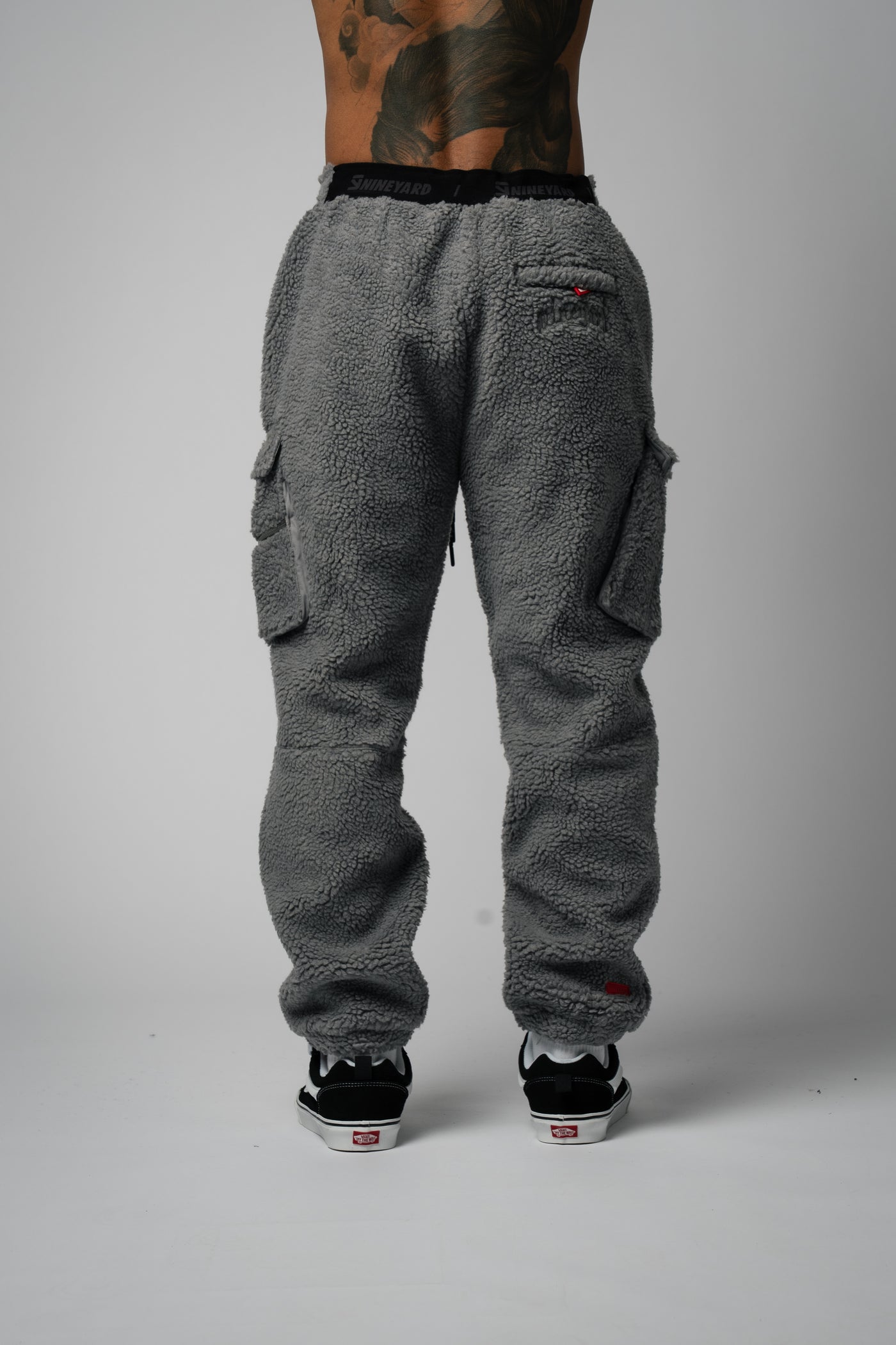 Sherpa Fleece Cargo Sweatpants