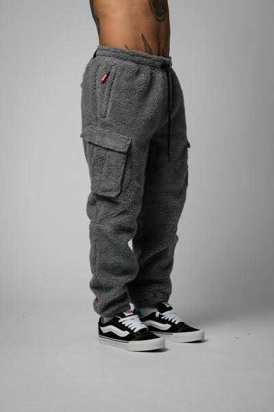Sherpa Fleece Cargo Sweatpants