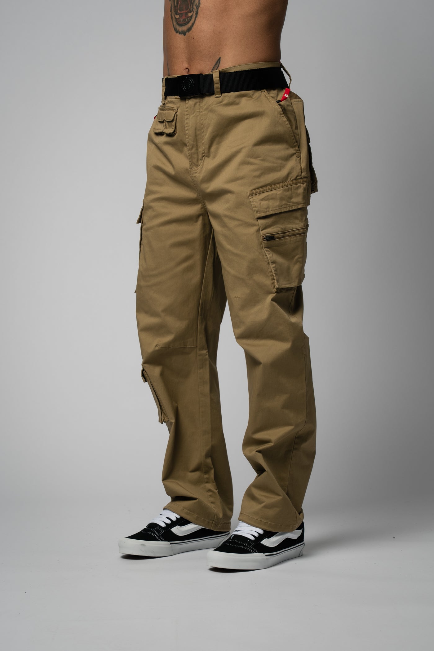 Desert Wide Cargo Pants dark sand