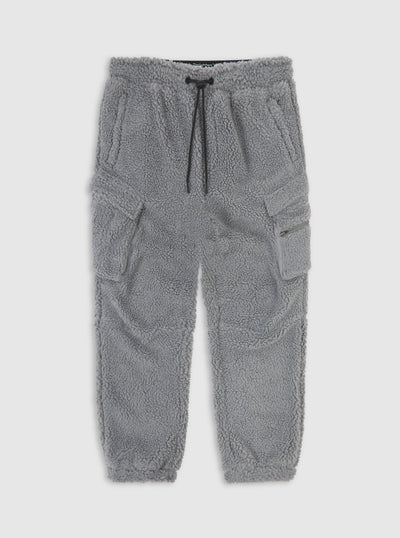 Sherpa Fleece Cargo Sweatpants